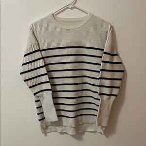Classic Black and White Striped Women's Sweater